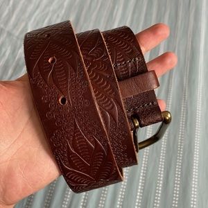 GAP LEATHER BELT, S(37"-L), BROWN, NWOT